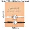 2Pcs Basketball Bracelet for Daughter Son Granddaughter Grandson Friends Couples Christmas Birthday Gifts for Basketball Fans Sports Bracelet for Basket Player Gifts for Boys Girls Women Men Teens view 2