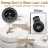 AliBall Glove Locks Baseball, Glove Lace Locks 8 Pack, Never Need Thying Knots Again, Fits All Baseball and Softball Gloves (Black-Silver) view 3