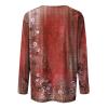 Womens Fall Tops, Women's Going Out Tops for Women Sexy Spring Fashion Polo Shirts Dressy Casual Active Long Sleeve Print Round Neck Graphic Tees Plus Size Top Blouse Clothing 2023(5-Red,XXL) view 4