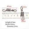 AOHRO Pack of 30 New Stainless Steel Sea Fishing Fast Prograde Corkscrew Snap Cork Screwed Swivel view 2