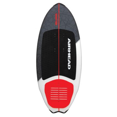 Airhead Shatter Composite 49" Wake-Riversurf Board for Beginner to Advanced Wake Surfers with Two Padded Foot Straps, EVA Traction Pads and Customizable fin Box