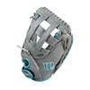 Wilson 2024 A500 Siren 32 Youth Fastpitch Softball Catchers Mitt - Right Hand Throw, Grey/Teal/White view 4