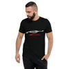 2024 Sports Car Z06 C8 Next Gen Silhouette Vette Drivers Short Sleeve tri-Blend t-Shirt view 4