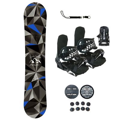 Symbolic Arctic Snowboard and Bindings Package with Stomp Pad & Leash & Discs & Screws (130cm/XS BLK Binding(Kid 1-6))