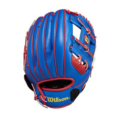 Wilson 2024 A200 EZ Catch Royal 10 T-Ball Glove - Left Hand Throw, Royal/Red/Yellow