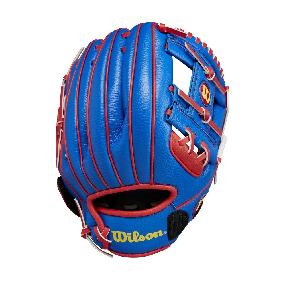 Wilson 2024 A200 EZ Catch Royal 10 T-Ball Glove - Left Hand Throw, Royal/Red/Yellow