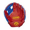 Wilson 2024 A200 EZ Catch Royal 10 T-Ball Glove - Left Hand Throw, Royal/Red/Yellow view 2