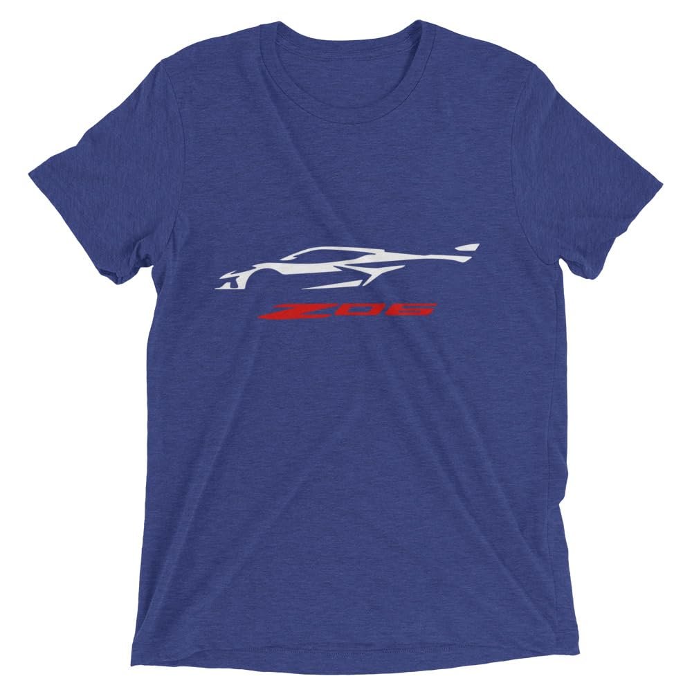 2024 Sports Car Z06 C8 Next Gen Silhouette Vette Drivers Short Sleeve tri-Blend t-Shirt
