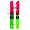 Airhead Watermelon 47" Combo Water Skis with Removable Training bar with Double Handle Rope and Adjustable bindings US Child Size 5-12 view 3