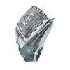 Wilson 2024 A500 Siren 11.75 Youth Infield Fastpitch Softball Glove - Rigth Hand Throw, White/Grey/Teal view 4