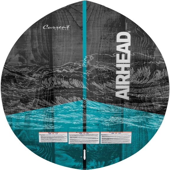 Airhead Current Composite 52" Wake-Riversurf Board for Intermediate to Advanced Wake Surfers with EVA Traction Pads and Customizable fin Box
