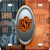 Hangtime Oklahoma State University -OSU Cowboys - Bullseye Style License Plate view 1