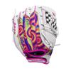 Wilson A440 Flash 11.5 Youth Infield Fastpitch Softball Glove - Right Hand Throw, White/Pink/Tie Dye view 2