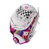 Wilson A440 Flash 11.5 Youth Infield Fastpitch Softball Glove - Right Hand Throw, White/Pink/Tie Dye view 4