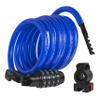 DocksLocks Security Cable Lock Set (4' or 6') Coiled, Keyless Resettable Combination, Mounting Bracket, Portable and Compact for Bikes, Scooters 6ft view 1