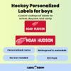 Label Daddy Hockey Labels - Customize Waterproof Name Labels for School Supplies, Clothing, Bottles, Day Camp, Sports & Organization - Peel and Stick Durable Labels - 155 Pack | Detroit Red Wings view 2