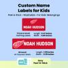 Label Daddy Hockey Labels - Customize Waterproof Name Labels for School Supplies, Clothing, Bottles, Day Camp, Sports & Organization - Peel and Stick Durable Labels - 155 Pack | Detroit Red Wings view 3