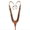 Showman Sunflower Tooled Cheetah Hair-On Cowhide Leather Pulling Collar view 1