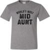 5X-Large Oxford Mens World's Most Mid Aunt Funny Gift Idea T-Shirt view 2