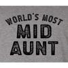 5X-Large Oxford Mens World's Most Mid Aunt Funny Gift Idea T-Shirt view 4