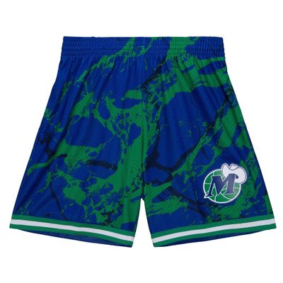 Mitchell & Ness NBA Team Marble Swingman Shorts Dallas Mavericks 1998 (US, Alpha, Medium, Regular, Regular) Blue