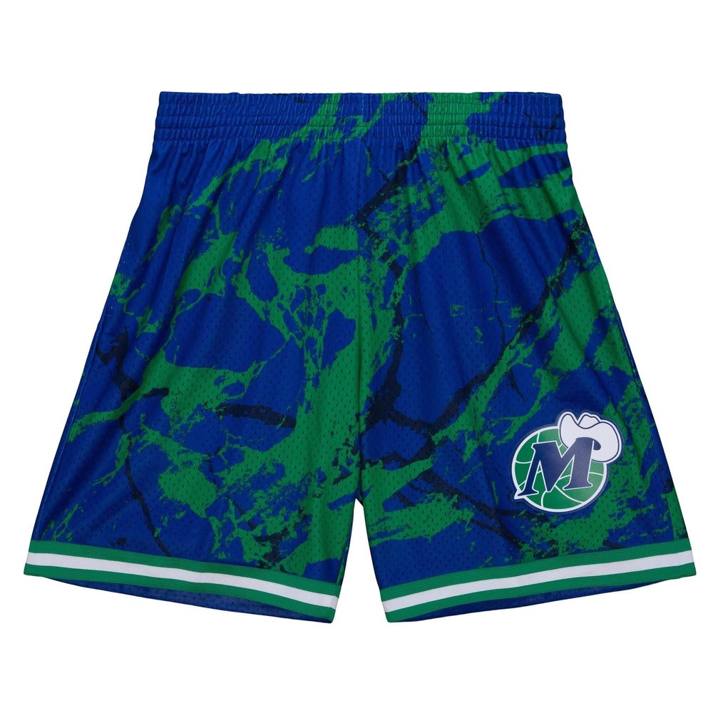 Mitchell & Ness NBA Team Marble Swingman Shorts Dallas Mavericks 1998 (US, Alpha, Medium, Regular, Regular) Blue