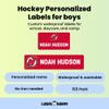 Label Daddy Hockey Labels - Customize Waterproof Name Labels for School Supplies, Clothing, Bottles, Day Camp, Sports & Organization - Peel and Stick Durable Labels - 155 Pack | New Jersey Devils view 2