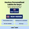 Label Daddy Hockey Labels - Customize Waterproof Name Labels for School Supplies, Clothing, Bottles, Day Camp, Sports & Organization - Peel and Stick Durable Labels - 155 Pack | Montreal Canadiens view 2
