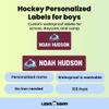 Label Daddy Hockey Labels - Customize Waterproof Name Labels for School Supplies, Clothing, Bottles, Day Camp, Sports & Organization - Peel and Stick Durable Labels - 155 Pack | Colorado Avalanche view 2