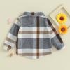 MERSARIPHY Baby Boy Flannel Shirt Toddler Plaid Shirt Baby Button Down Jacket Coat Infant Fall Outfits (Brown A, 18-24 Months) view 4