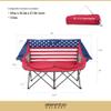 ARROWHEAD OUTDOOR Portable Folding Double Duo Camping Chair Loveseat w/ 2 Cup & Wine Glass Holder, Carrying Bag, Supports up to 500lbs view 3