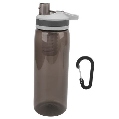MUNEFE 770ml Water Purifier Bole, Portable Filtered Water Bole, ABS Outdoor Water Purifier for Campin Hikin Backpackin Emerency(Black)