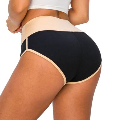 ALWAYS Booty Shorts for Women High Waisted Soft Yoga Gym Shorts Black Nude 2XL