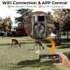 K&F CONCEPT 4K 48MP WiFi Trail Camera, Bluetooth Game Camera with No Glow Night Vision Motion Activated Waterproof, 0.2s Trigger Time, 120 Wide-Angle, 2.4'' LCD for Outdoor Wildlife Monitoring view 2