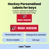 Label Daddy Hockey Labels - Customize Waterproof Name Labels for School Supplies, Clothing, Bottles, Day Camp, Sports & Organization - Peel and Stick Durable Labels - 155 Pack | Florida Panthers view 1