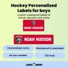 Label Daddy Hockey Labels - Customize Waterproof Name Labels for School Supplies, Clothing, Bottles, Day Camp, Sports & Organization - Peel and Stick Durable Labels - 155 Pack | Florida Panthers view 2