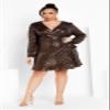 City Chic Plus Size Dress, Party Glow Dress Bronze view 2