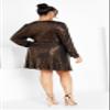 City Chic Plus Size Dress, Party Glow Dress Bronze view 3