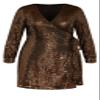 City Chic Plus Size Dress, Party Glow Dress Bronze view 4