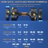 Adjustable Dumbbell Set Gym Men Training Fast Adjustable Weight, Home Abdominal Strength Training Free Weights Set, Equipped with Storage Rack (Color : Black, Size : 7.5kg/16.5lb*2pcs) view 2
