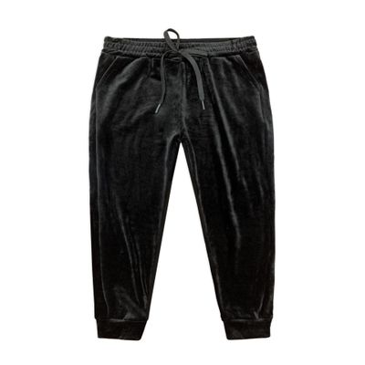 ALWAYS Kids Girls' Velvet Jogger Pants - Buttery Soft Stretchy Casual Warm Velour Joggers Black Large
