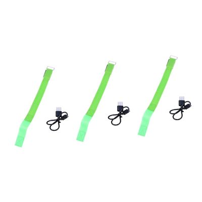 VANZACK 3 Pcs Armband Flashing Lights Rechargeable High Visibility Safety Band for Cycling Hiking Nighttime Comfortable Fit