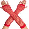OTPEH Lone Fishnet Gloves Fingerless For Women Fish Net Arm Sleeve Mesh Emo Goth Punk 80s Scene Accessories view 1