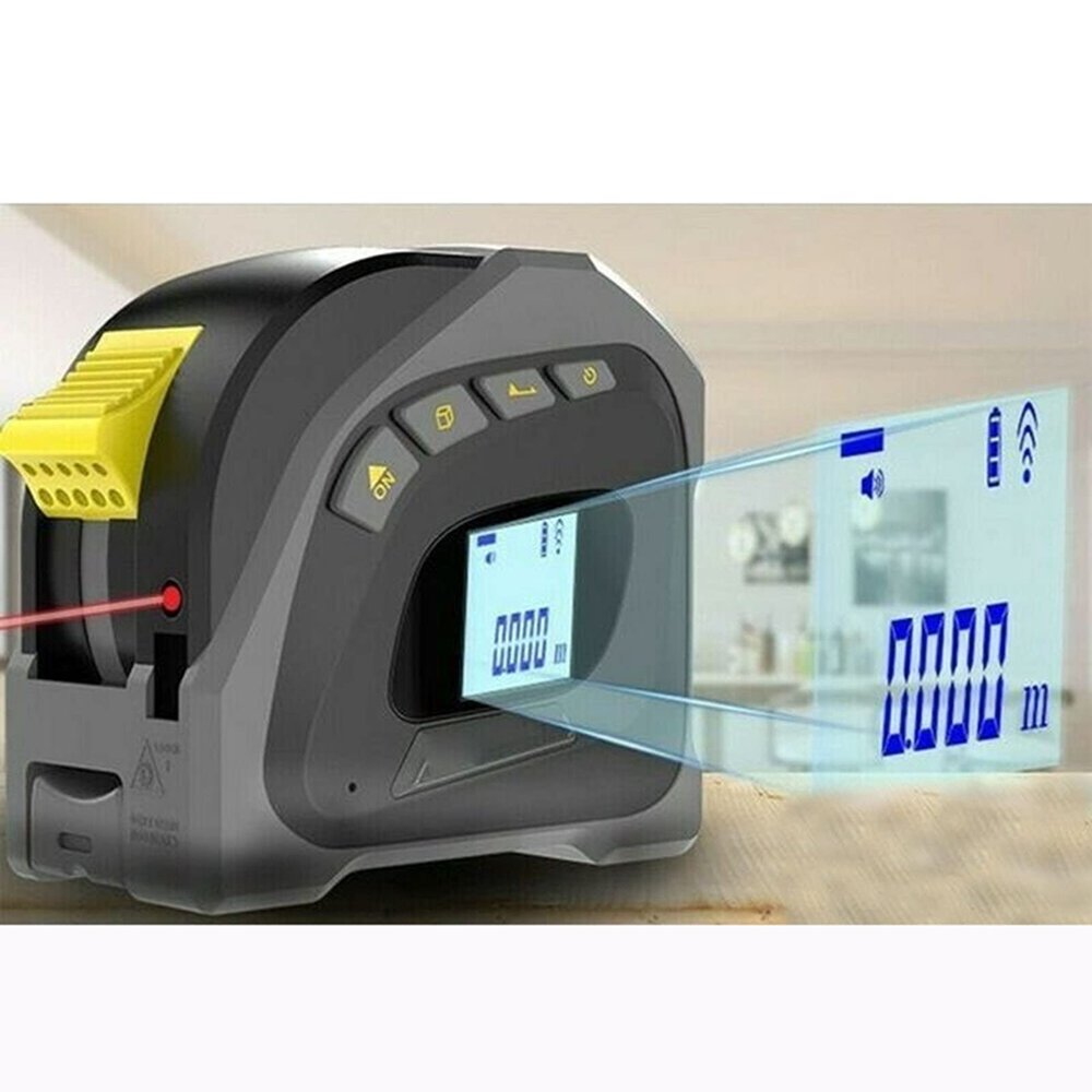 TEMKIN Distance Meter 4 in 1 Distance Meter, 40M Tape Measure Digital Retractable 5m, Ruler Survey Tool Tape ?Measure Ruler