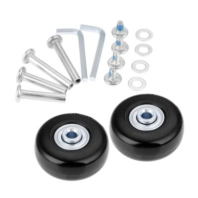 2X Casters Silent Repair Replacement Durable Travel Luggage Wheel Suitcase Parts Axles Sliding Wear Resistant Flexible OD40mm