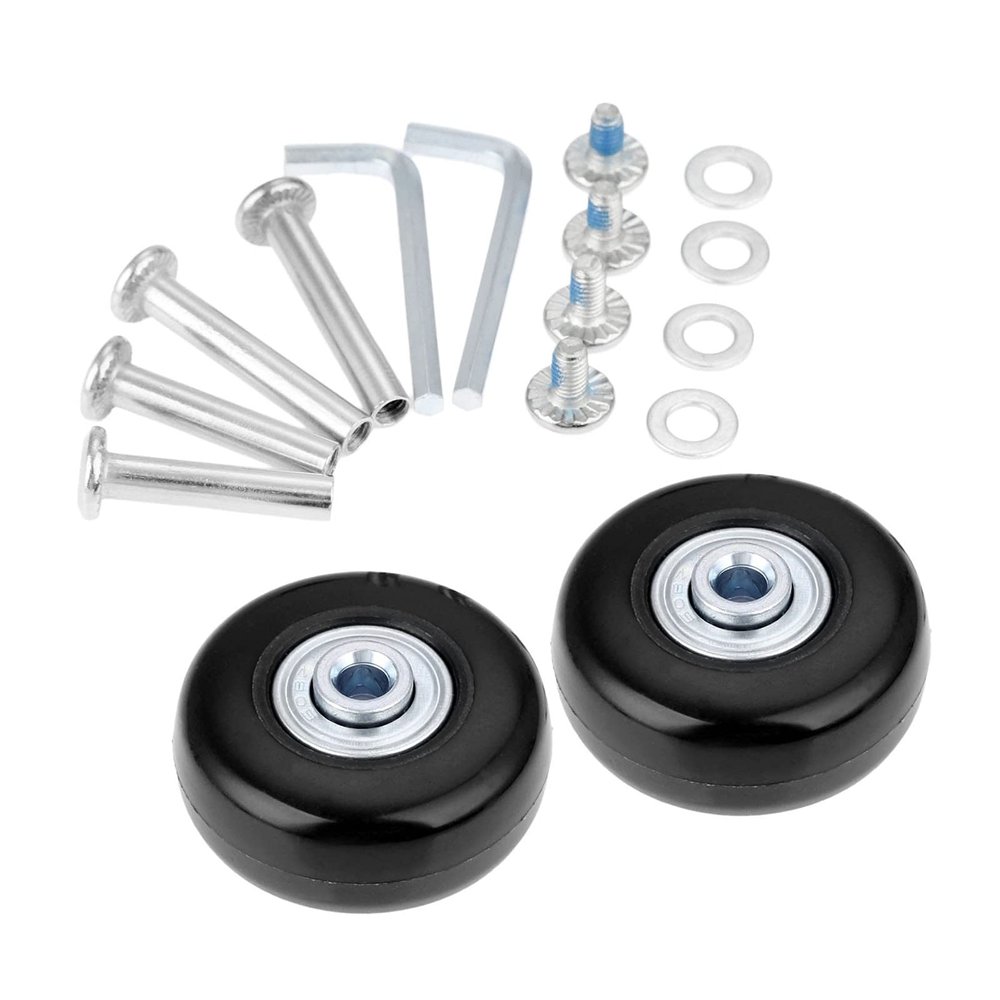 2X Casters Silent Repair Replacement Durable Travel Luggage Wheel Suitcase Parts Axles Sliding Wear Resistant Flexible OD40mm