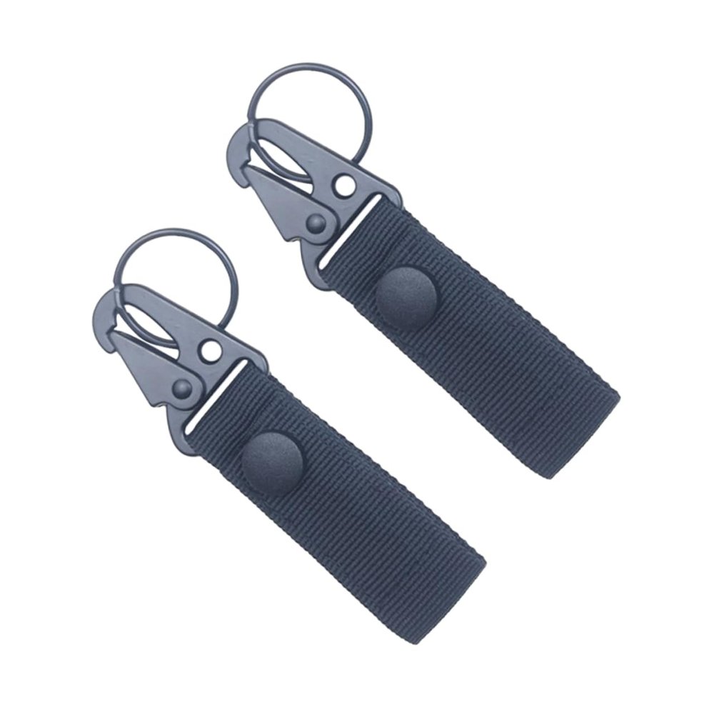 BESPORTBLE 2pcs Tactical Nylon Buckle Keychain Clip Wristlet Keychain Multi-functional Mountaineering Carabiner Camping Accessories