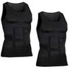 COALHO Version Ionic Shaping Vest, Mens Compression Shirt Slimming Body Shaper Vest Workout Tank Tops (black+black,XXL) view 1