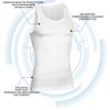 COALHO Version Ionic Shaping Vest, Mens Compression Shirt Slimming Body Shaper Vest Workout Tank Tops (black+black,XXL) view 2