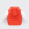Boys Girls Puffer Down Vest Winter Lightweight Sleeveless Hooded Zip Jacket Winter Coat (Orange, 2-3 Years) view 3